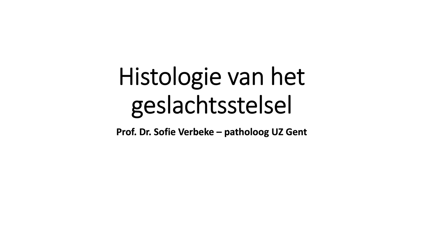 3e Bachelor: Ontwikkeling, voortplanting en verloskunde (histologie - lesnota's + extra foto's)