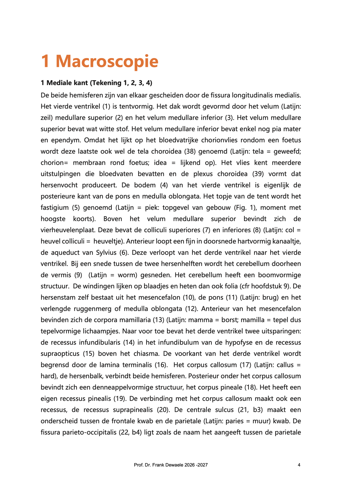 2e Bachelor: Zenuwstelsel en zintuigen (neuroanatomie)