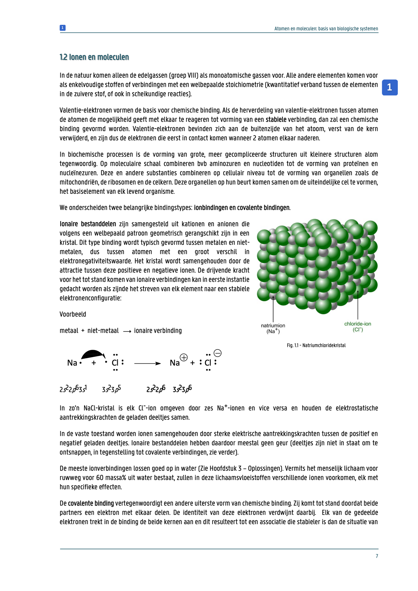 1e bachelor: Cel I (algemene chemie)