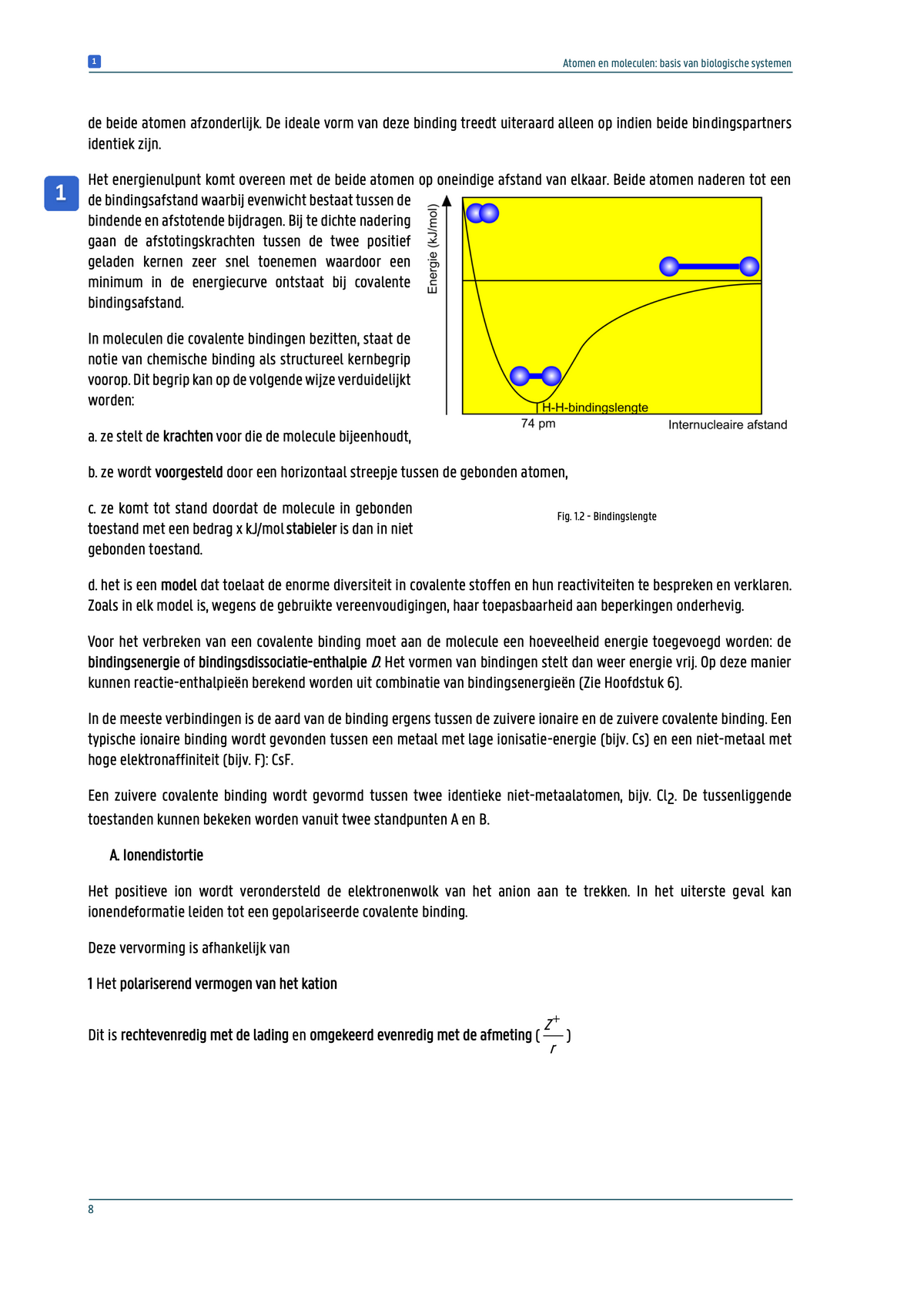 1e bachelor: Cel I (algemene chemie)