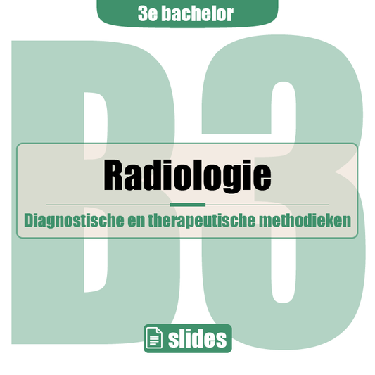 3e Bachelor: Diagnostische en therapeutische methodieken (slides)